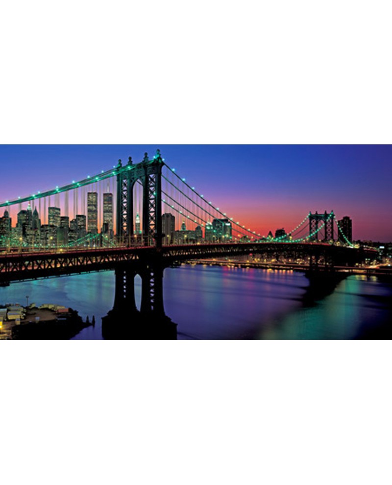 LIENZO GRANDE DE NYC, Arte de la pared de Nueva York, Puente de Manhattan,  Pintura de