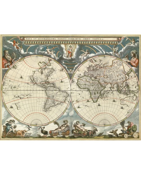 Cuadro mapa Mundi - Chandelier Interiorismo